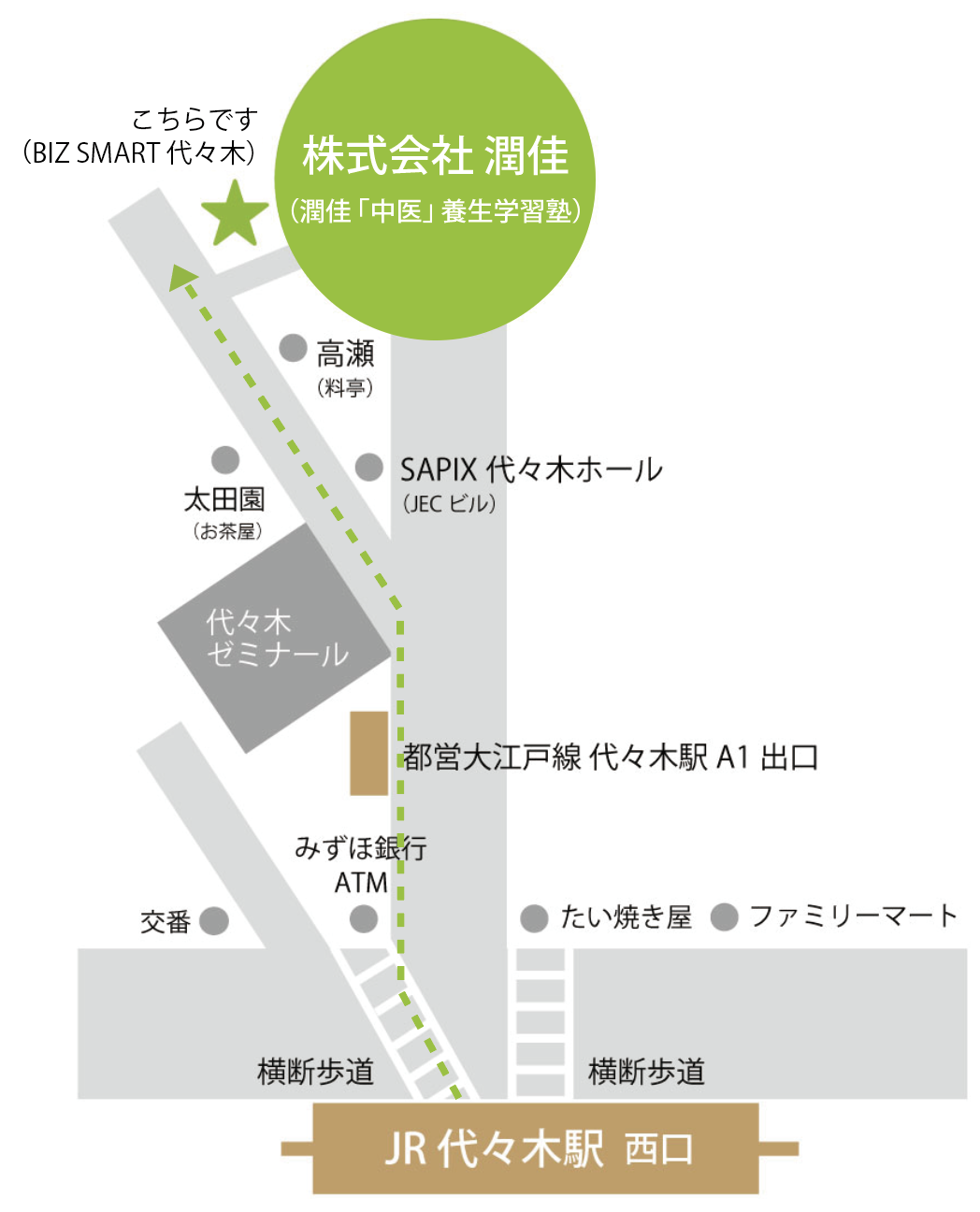 代々木駅からの地図