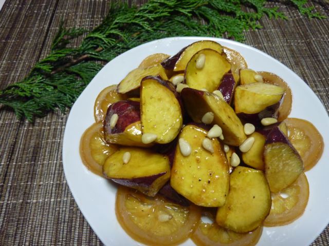 「新さつま芋の檸檬はちみつ煮」　